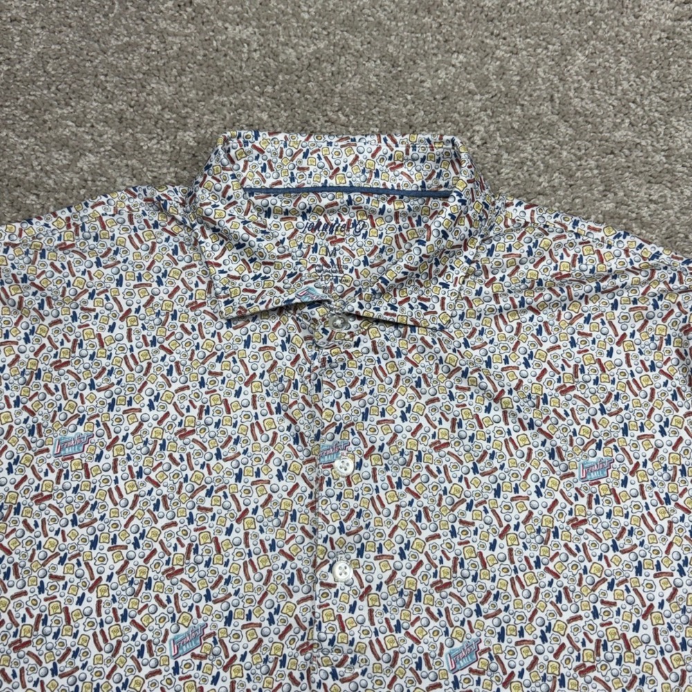 johnnie-O Mens Breakfast Ball Polo JMPO7070 White Denton Country Club Size M